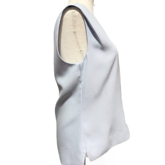 Ted Baker | Elegant Light Eggshell Blue Sleeveless Blouse - Picture 3 of 5